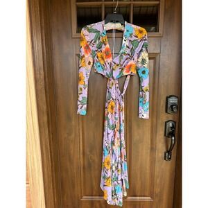 AFRM | Dresses | Afrm Airess Ruffle Maxi Dress Fig New | Poshmark